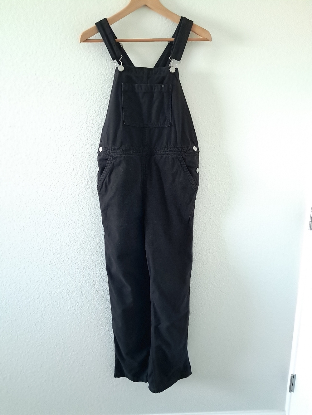 Everlane Canvas Overalls Black Size 2 Oversized Relaxed Fit